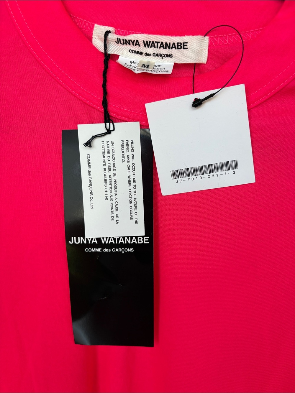 Comme des Garçons Neon Pink Tee - Women's Top Junya Watanabe - Picture 2 of 3